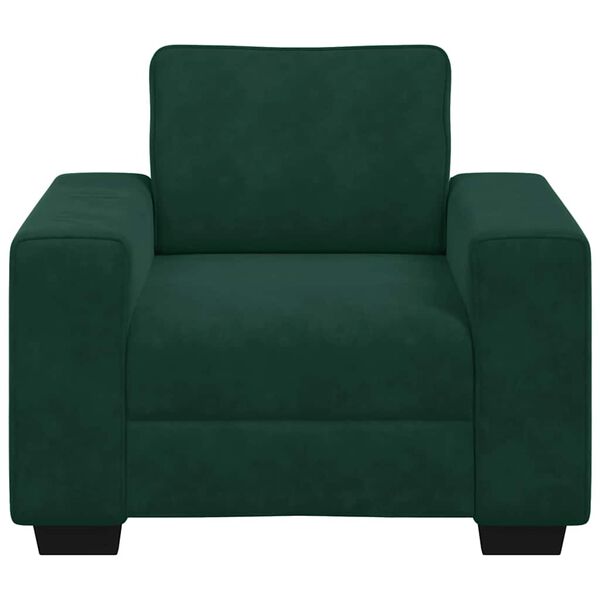 vidaXL Sofa Fotel Ciemnozielony 100x77x82 cm Aksamit