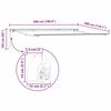 vidaXL Markiza zwijana Jasnoszary 500 &times; 300 cm Tkanina i Metal