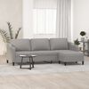 vidaXL 3-osobowa sofa z podn&oacute;żkiem, jasnoszary, 210 cm, tkaniną