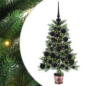 vidaXL Choinka z 150 diodami LED z podstawą Zielony 65 cm PE