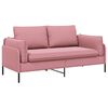 vidaXL Sofa dwuosobowa 2-osobowy r&oacute;żowy 188 x 81 x 89 cm Welur