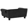 vidaXL Sofa dla psa, czarna, 72x45x30 cm, pluszowa