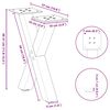 vidaXL Nogi do stolika kawowego w kształcie litery X 2 szt. Antracyt 37x(30-31) cm Stal