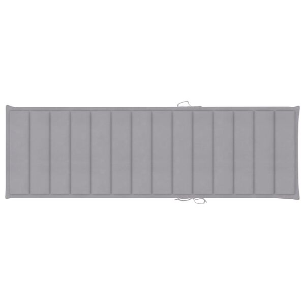 vidaXL Leżak ogrodowy ze stolikiem i poduszką, impregnowana sosna