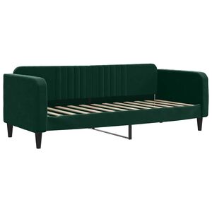 vidaXL Sofa z funkcją spania, ciemnozielona, 80x200cm, obita aksamitem