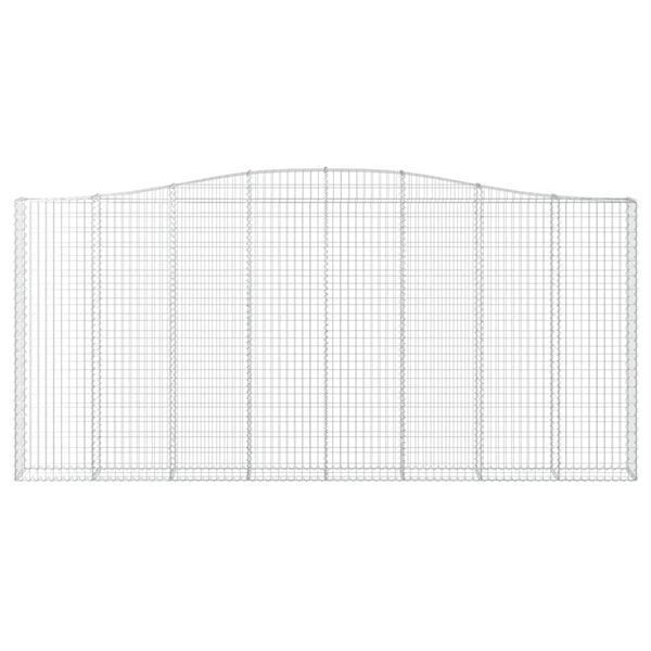 vidaXL Kosze gabionowe, 6 szt, 400x30x180/200 cm, galwanizowane żelazo