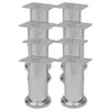 vidaXL Okrągłe n&oacute;żki do sofy, 8 szt., chromowe, 120 mm