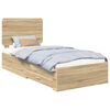 vidaXL Ramka ł&oacute;żka Dąb Sonoma 90 x 190 cm Drewno inżynieryjne