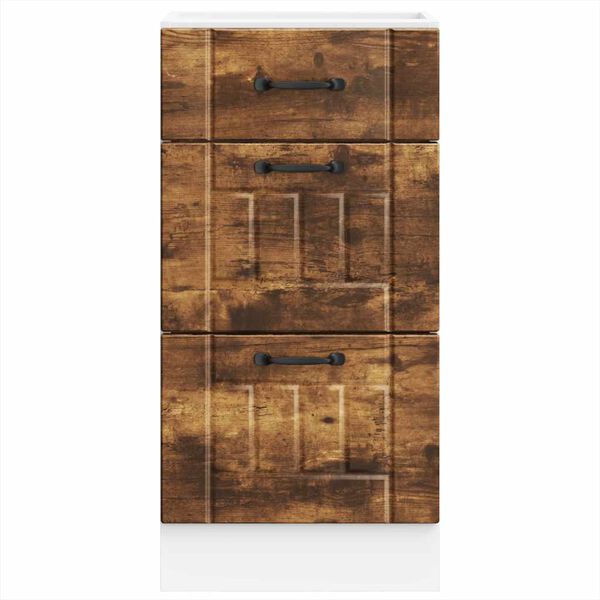 vidaXL Szafka kuchenna dolna &bdquo;Lucca&rdquo; Dąb wędzony Drewno klejone