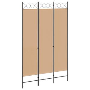 vidaXL 3-panelowy parawan Beżowy 120 x 220 cm tkanina