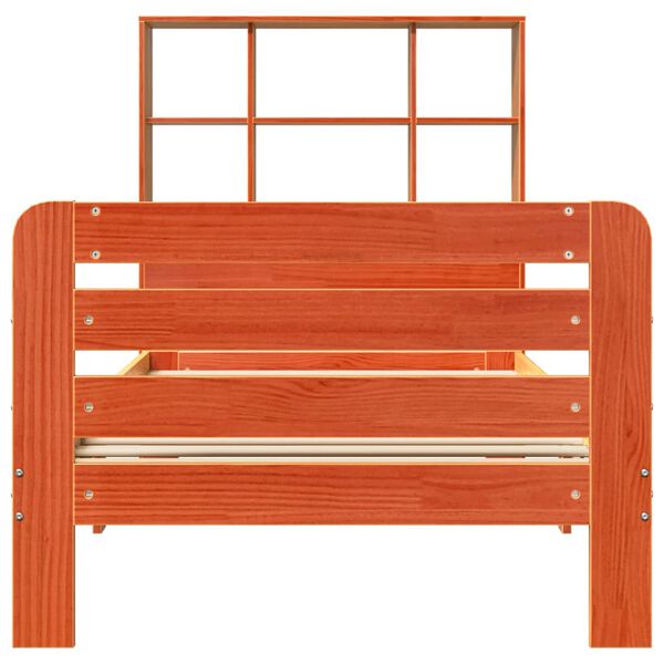 vidaXL Rama ł&oacute;żka bez materaca, woskowy brąz, 90x190 cm, sosnowa