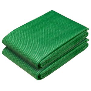 vidaXL Plandeka z oczkami 2 szt. zielony 3 x 5 m 260 gsm PE