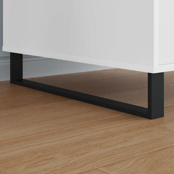 vidaXL N&oacute;żki meblowe 12 pcs Czarny 59,6 x 4 x 10 mm Żelazo