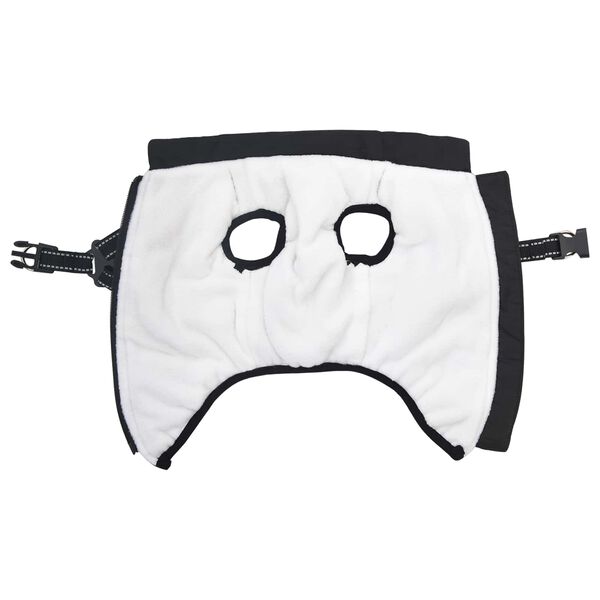 vidaXL Kurtka dla Psa Czarny L36 Runo i poliester