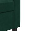 vidaXL Sofa 2-osobowa, ciemnozielona, 120 cm, tapicerowana aksamitem