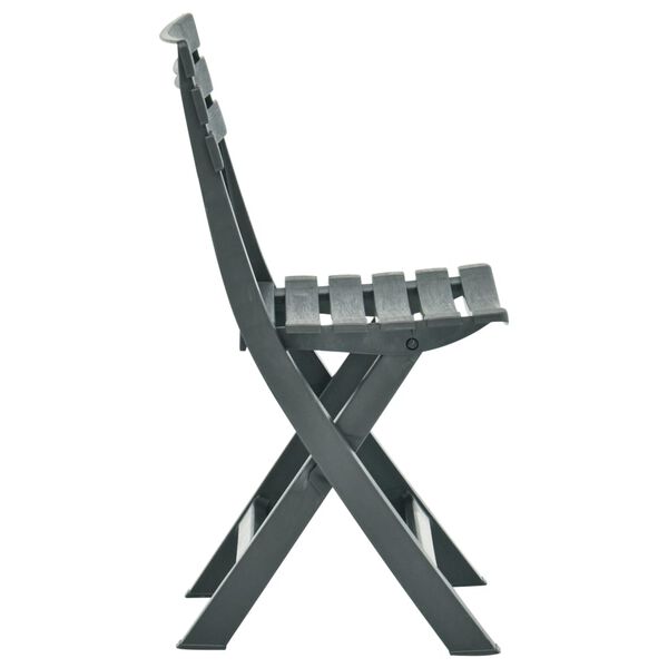 vidaXL Składane krzesła ogrodowe, 2 szt., plastikowe, zielone