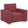 vidaXL Sofa 3 pcs Czerwone wino 220 x 80 x 84 cm Tkanina lniana
