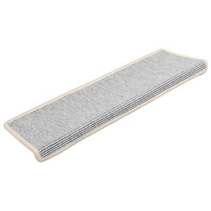 vidaXL Maty na schody 15 szt. 65x21x4 cm Srebrne prostokątne krawędzie