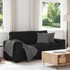 vidaXL Sofa 2-osobowa, czarna, 140 cm, tapicerowana tkaniną