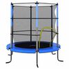 vidaXL Trampolina z siatką, okrągła, 140x160 cm, niebieska
