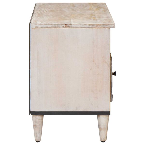 vidaXL Szafka pod telewizor Biały 100 x 33,5 x 46 cm Drewno z mango