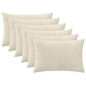 vidaXL Poszewka na poduszkę 6 pcs HEERLEN kremowy 30 x 50 cm
