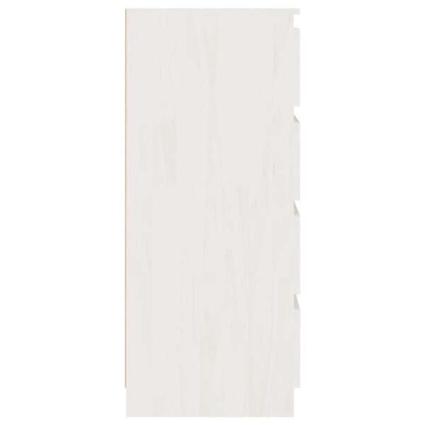 vidaXL Komoda, biała, 60x36x84 cm, lite drewno sosnowe