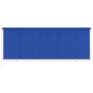 vidaXL Roleta zewnętrzna, 405(szer.)x140(wys.) cm, niebieska, HDPE