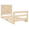 vidaXL Rama łóżka z wezgłowiem, 100x200 cm, lite drewno sosnowe