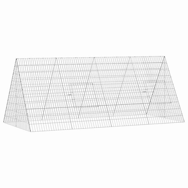 vidaXL Klatka dla kur Srebrny 215 x 100 x 85 cm Stal Galwanizowana