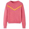 Sweter dziecięcy z dzianiny, brudny r&oacute;ż, 140
