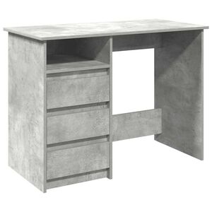 vidaXL Biurko, szarość betonu, 102x50x75 cm, materiał drewnopochodny