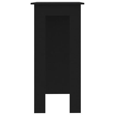 vidaXL Stolik barowy z półkami, czarny, 102x50x103,5 cm, płyta wiórowa