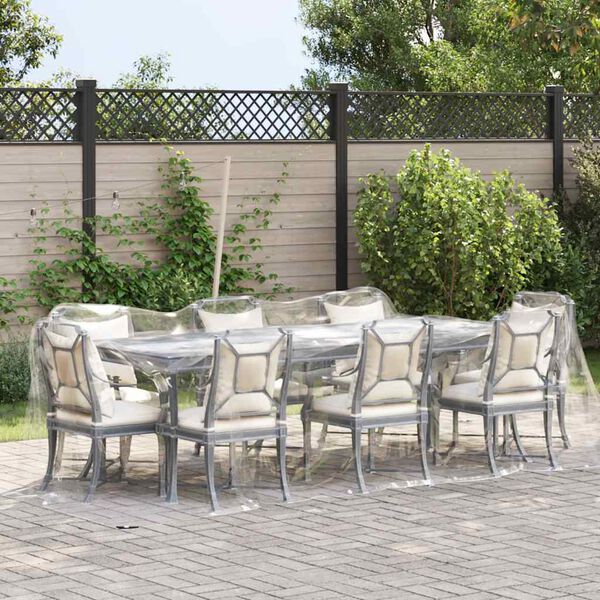 vidaXL Przezroczysta plandeka z oczkami 2x4 m PVC