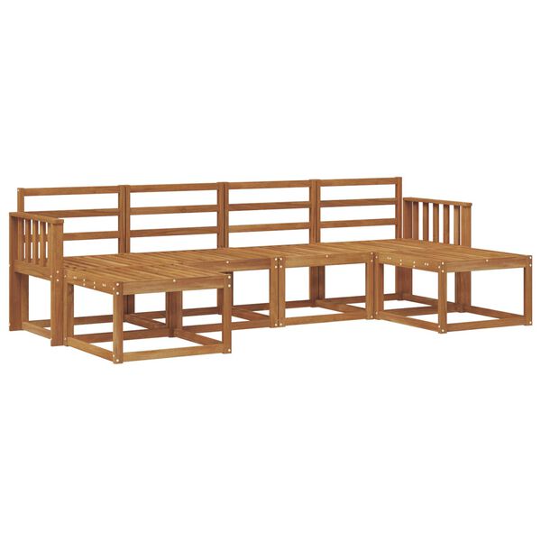 vidaXL Zestaw sof na zewnątrz 6 pcs Naturalny Materiał drewnopochodny