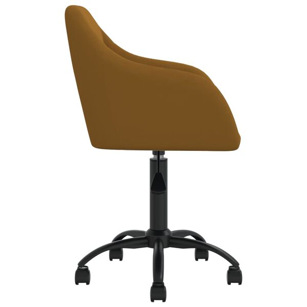 vidaXL Obrotowe krzesła stołowe, 2 szt., brązowe, aksamitne