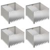 vidaXL Krawężnik do trawnika 4 szt. 60 x 60 x 35 cm Stal srebrny