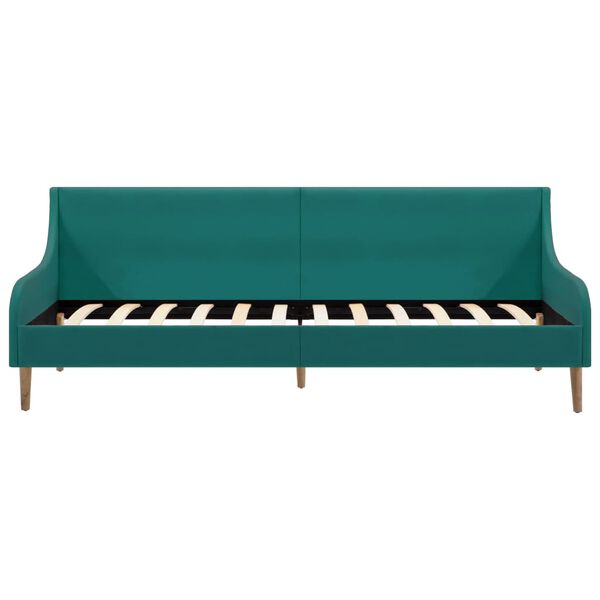 vidaXL Rama ł&oacute;żka dziennego, tapicerowana tkaniną, zielona