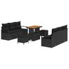 vidaXL Zestaw Sof na Ogr&oacute;d z przechowywaniem 9 pcs Czarny Polirattan