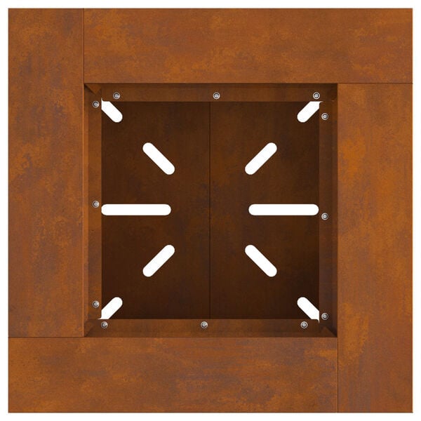 vidaXL Kominek Brązowy 48 x 48 x 40 cm stal kortenowska