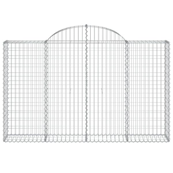 vidaXL Łukowaty kosz gabionowy 200x30x120/140 cm, galwanizowane żelazo