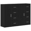 vidaXL Bufet 2 pcs Czarny Dąb 60 x 31 x 84 cm Drewno inżynieryjne