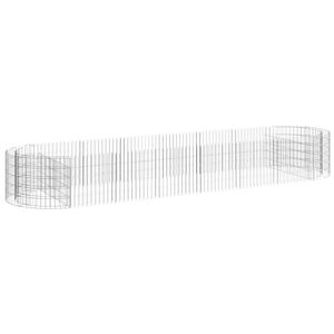 vidaXL Podwyższona donica gabionowa galwanizowane żelazo 400x100x50 cm