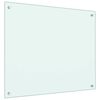 vidaXL Panel ochronny do kuchni, mleczny, 70x60 cm, szkło hartowane