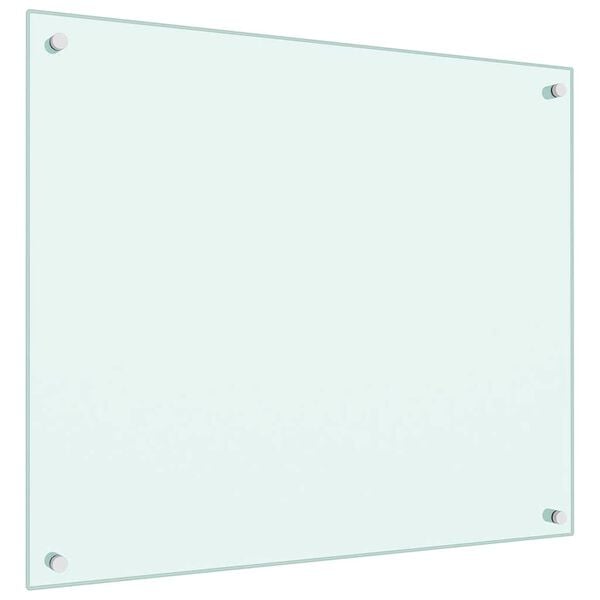 vidaXL Panel ochronny do kuchni, mleczny, 70x60 cm, szkło hartowane