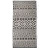 vidaXL Dywan zewnętrzny o płaskim splocie, 100x200 cm, czarne pasy