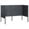vidaXL Ekran na kosz na śmieci 167 x 85 x 113 cm Stal antracytowy
