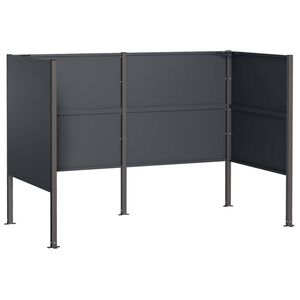 vidaXL Ekran na kosz na śmieci 167 x 85 x 113 cm Stal antracytowy