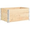 vidaXL Nadstawki paletowe, 3 szt., 80x120 cm, lite drewno sosnowe
