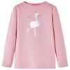 Koszulka dziecięca z długimi rękawami, jasny róż, 92 cm